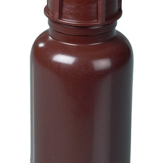 Burkle Wide-necked bottle, LDPE brown, 1000 ml, w/ cap