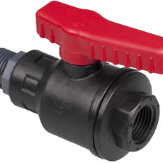 Burkle Ball valve PP, 1/2" outer - 1/2"inner, NW 15 mm
