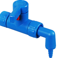 Burkle StopCock angled, cap nut 3/4"- spout with nozzle