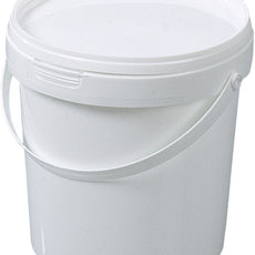 Burkle Packaging bucket, PP white, 1 l, w/ closure