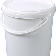 Burkle Packaging bucket, PP white, 10 l, w/ closure