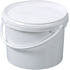 Burkle Packaging bucket, PP white, 2 l, w/ closure