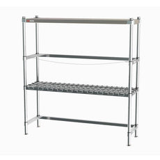 Metro 2KR366MC HD Super Beer Keg Handling Rack, 1 Dunnage Shelf, 1 Solid Shelf, 6 Half Barrel Capacity