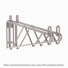 Metro 2WS14K4 Super Erecta Post-Type Wall Mount Double Shelf Support for 14" Wide Shelves, Metroseal Gray Epoxy