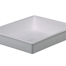 Burkle Laboratory tray, PP white, in. LxW 240x300 mm, 5 l