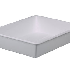 Burkle Laboratory tray, PP white, in. LxW 300x400 mm, 15l
