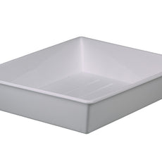 Burkle Laboratory tray, PP white, in. LxW 400x500 mm, 30l