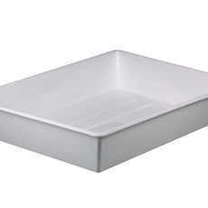 Burkle Laboratory tray, PP white, in. LxW 500x700 mm, 60l