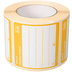 Burkle close-it control seal, 95x95 mm, yellow