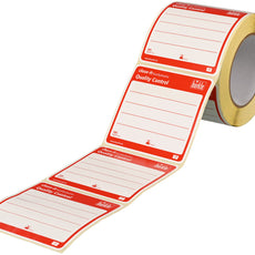 Burkle close-it food & pharma control seal, 95x95 mm, red