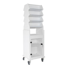 TrippNT Tall Slanted Suture Medical Cart with Clear Lockable Door