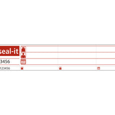 Burkle Seal-it security seal, red, LxW 178x30 mm