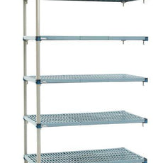 MetroMax Q 5AQ457G3 5-Shelf Plastic Industrial Shelving Add-On Unit, 21" x 48" x 74"