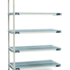 MetroMax i 5AX327GX3 5-Shelf Plastic Industrial Shelving Add-On Unit, 18" x 30" x 74"