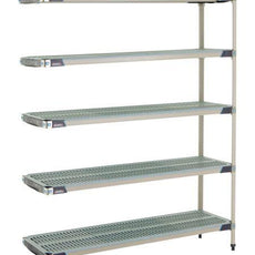 MetroMax i 5AX367GX3 5-Shelf Plastic Industrial Shelving Add-On Unit, 18" x 60" x 74"