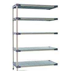 MetroMax 4 5AX467G4 5-Shelf Plastic Industrial Shelving Add-On Unit, 21" x 60" x 74"