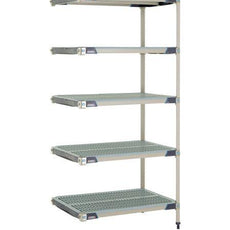 MetroMax i 5AX537GX3 5-Shelf Plastic Industrial Shelving Add-On Unit, 24" x 36" x 74"