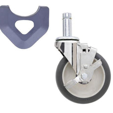 Metro 5MPBX 5" Polyurethane Swivel/Brake Stem Caster for MetroMax Industrial Plastic Shelving Racks