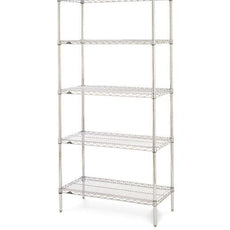 Metro 5N527C Super Erecta 5-Shelf Industrial Wire Shelving Starter Unit, Chrome, 24" x 30" x 74"
