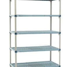 MetroMax Q 5Q537G3 5-Shelf Plastic Industrial Shelving Starter Unit, 24" x 36" x 74"