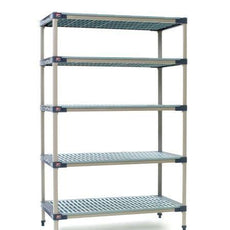 MetroMax 4 5X417G4 5-Shelf Plastic Industrial Shelving Starter Unit, 21" x 24" x 74"