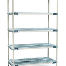 MetroMax i 5X517GX3 5-Shelf Plastic Industrial Shelving Starter Unit, 24" x 24" x 74"