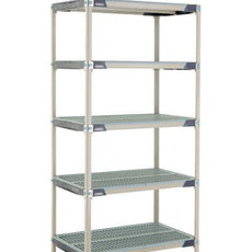 MetroMax i 5X537GX3 5-Shelf Plastic Industrial Shelving Starter Unit, 24" x 36" x 74"