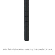 Metro 63UPBL Super Erecta SiteSelect Mobile-Ready Industrial Wire Shelving Post, Black, 63" H