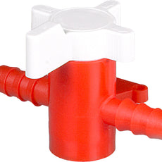 Burkle Two-way valve, PP/PE, Ø 9-11 mm, NW 8mm, red/white
