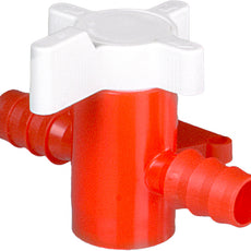 Burkle Two-way valve, PP/PE, Ø 11-13mm, NW 8mm, red/white