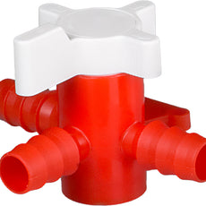 Burkle Three-way valve, PP/PE, Ø11-13mm, NW 8mm,red/white