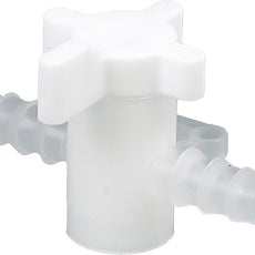 Burkle Two-way valve, PVDF, Ø 7-9 mm, NW 6 mm, white