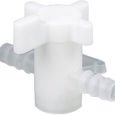 Burkle Two-way valve, PVDF, Ø 9-11 mm, NW 8 mm, white