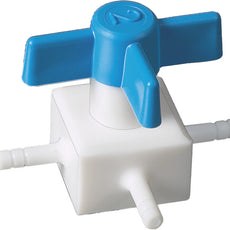 Burkle PTFE-valve, three-way, Ø 10 mm, NW 4mm, autoklav.