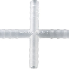 Burkle Four-way connector, PP, for Ø 5-7 mm, cylindrical