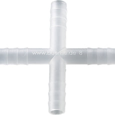 Burkle Four-way connector, PP, for Ø 7-9 mm, cylindrical