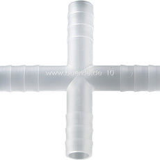 Burkle Four-way connector, PP, for Ø 9-11mm, cylindrical
