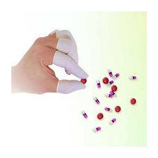 Single Use Class 100 Static Dissipative Nitrile Finger Cots, White, Medium - 9JM