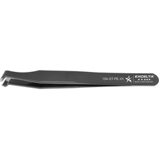Excelta 15A-ST-PE-36,  70 Angulated Carbon Steel Wire Stripping Tweezer