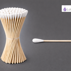 LabClean Cotton Tipped Applicator, 6" Wood Handle Tip 4.775x15.875mm | 2.108x147.624mm Single ended; Non Sterile Tip