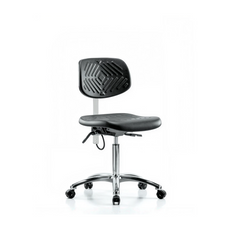 Polyurethane ESD Chair - Medium Bench Height with ESD Casters - ESD-PMBCH-CR-T0-A0-NF-EC
