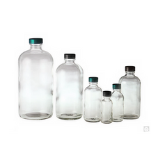 Qorpak Clear Boston Round Bottles 48/Case - GLC-01089