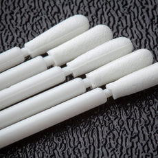 Foamtec UltraSOLV® Semi-Flexible Small Bulb Tip Static Dissipative Foam Swabs w/ ESD Safe Handle - 12,500 Swabs/Case - HT1902-500