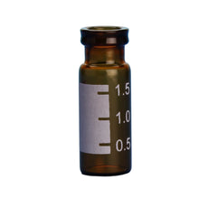 2.0mL Amber Vial 12x32mm White Graduated Spot 11mm Snap/Crimp