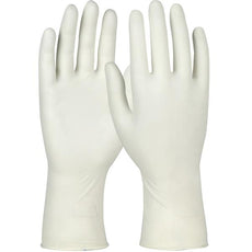 Single Use Class 100 Cleanroom Nitrile Glove, Accelerator Free - 12", White, Large - AF1253
