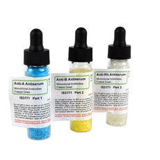 Blood Typing Anti-Sera: Anti-A Anti B Anti Rh  Freeze Dried -IS3171