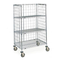 Metro AST35DC Super Erecta Standard-Duty Industrial Wire Slanted Shelving Transport Cart, 24" x 36" x 59.875"