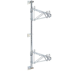 Metro AW23C Super Erecta Post-Type Wall Mount Mid Unit Kit, Chrome, for 14" Shelf Width, 2 Shelf Levels