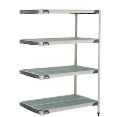 MetroMax i AX546GX3 4-Shelf Plastic Industrial Shelving Add-On Unit, 24" x 42" x 63"