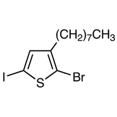 2-Bromo-5-iodo-3-n-octylthiophene(stabilized with Copper chip), 1G - B4584-1G